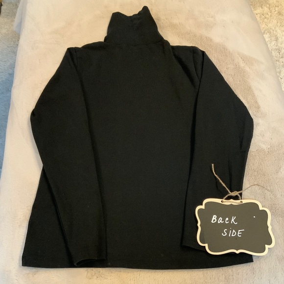 J Crew Black XL Turtleneck Alpine Minimalist Monochrome Scandi Girl Classic - Picture 5 of 6